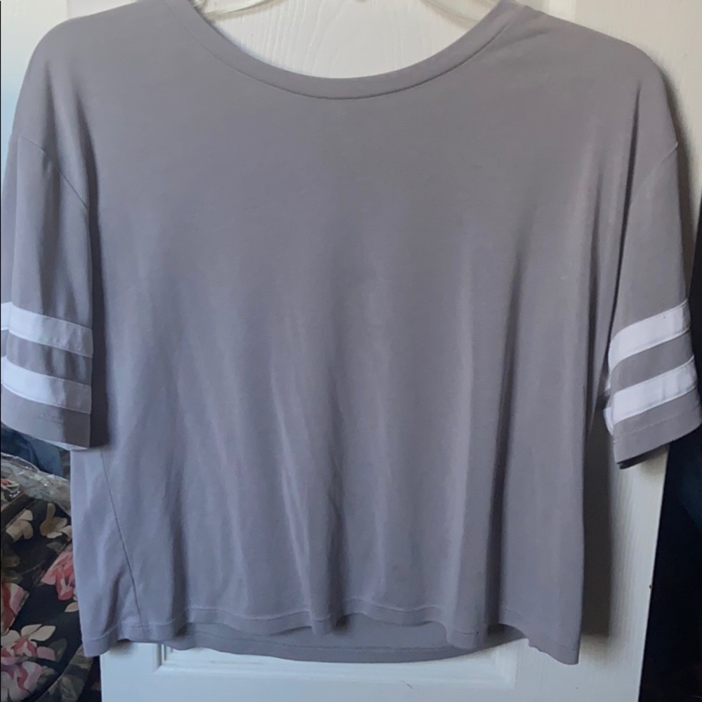 Gray crop top